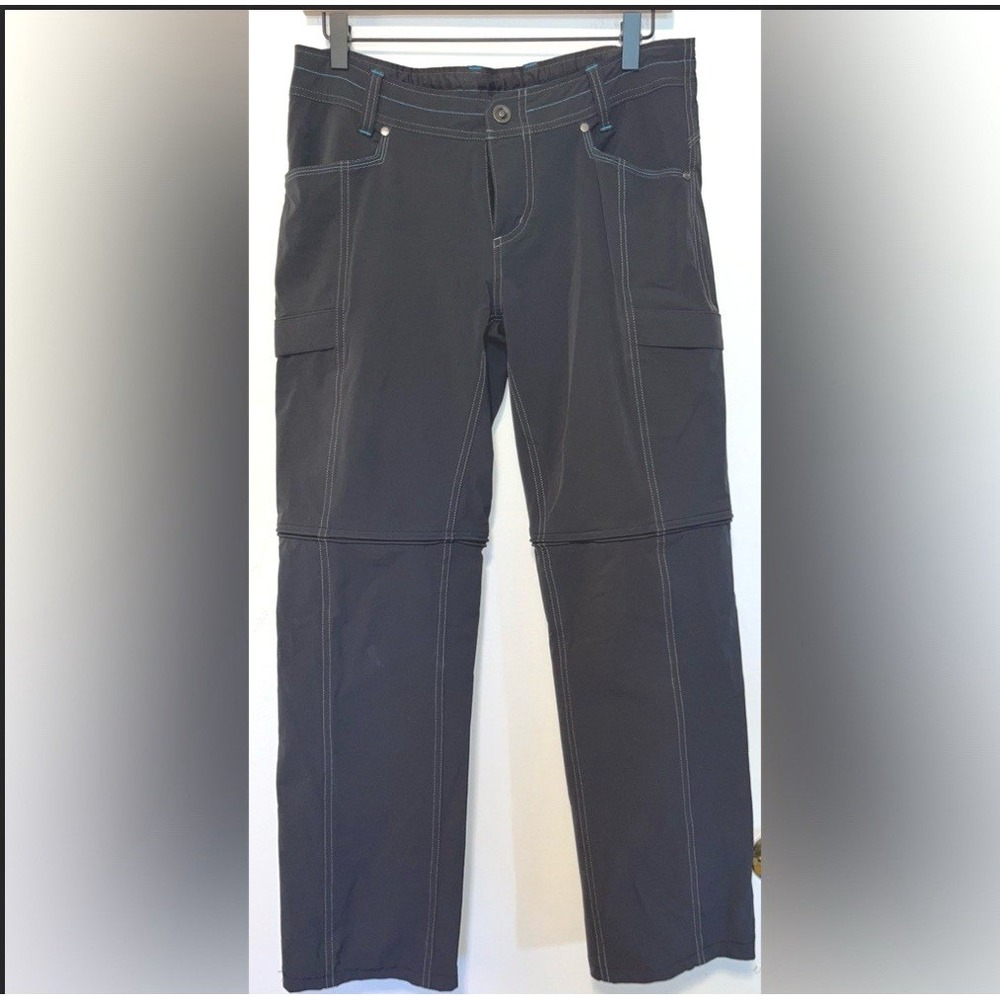 Kuhl Kliffside Convertible Cargo Pants Womens Size 8R Dark Gray Outdoors Hiking
